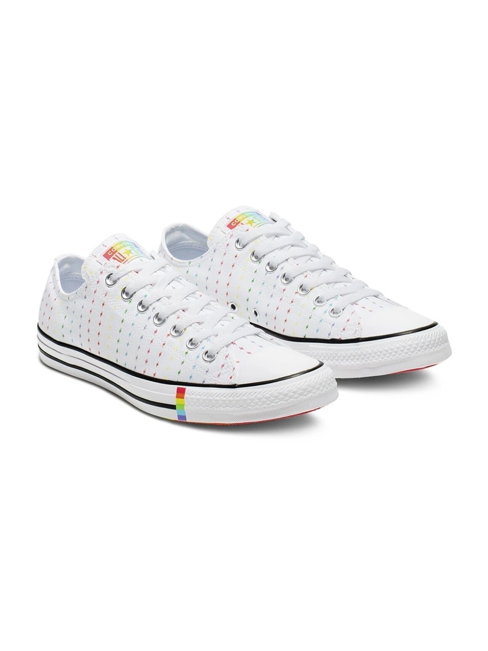 Unisex Converse Chuck Taylor All Star PRIDE OX White Rainbow Women’s 6.5 NIB
